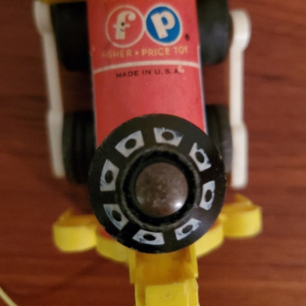 Vintage 1965 Fisher Price/toot-toot train/Wooden pull Toy/mid century toy/#643 - Picture 8 of 8